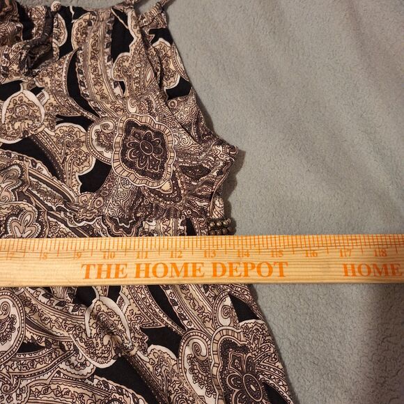 INC International Concepts Small Brown/Black Maxi Dress Paisley Sleeveless - Picture 6 of 10